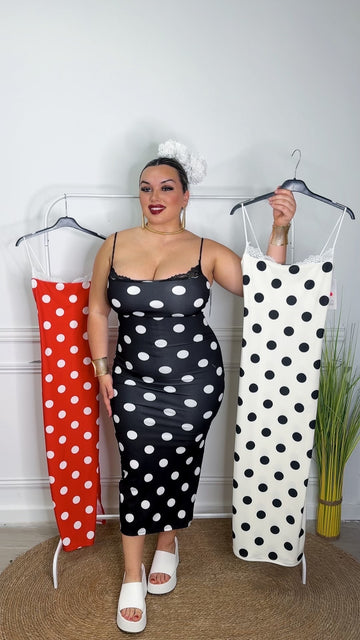 Vestido tirantes lunares