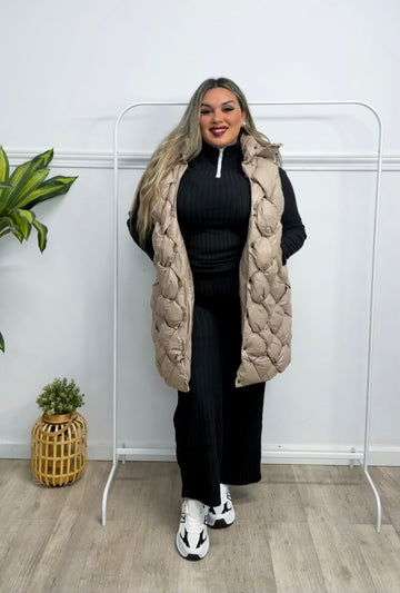 Chaleco sin mangas largo